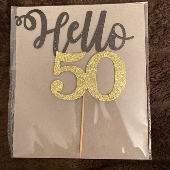 Other - Hello 50 cake topper